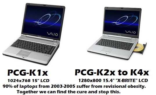 90% of laptops designed in the early-mid 2000s suffer from obesity.